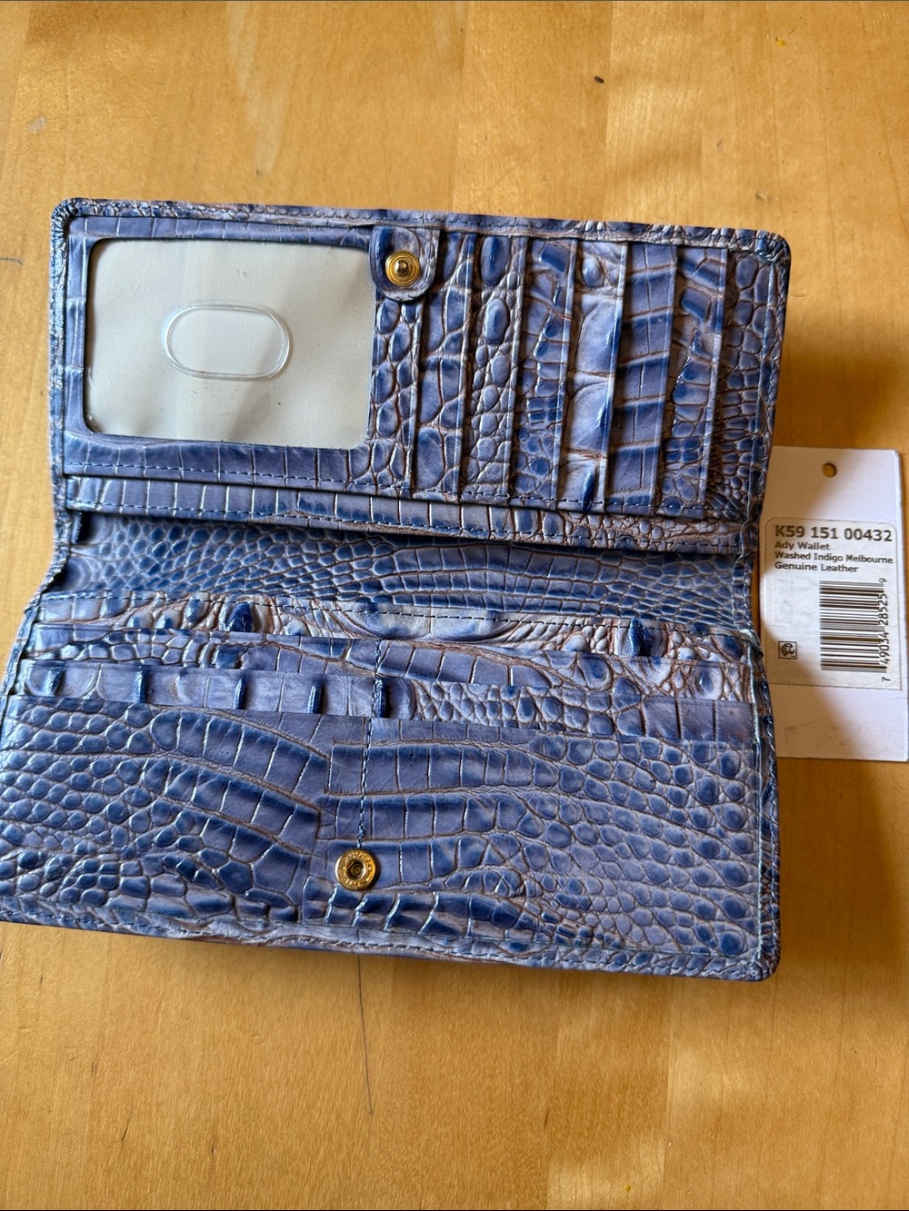 Brahmin Ady Wallet in washed indigo Melbourne - Picture 3 of 4